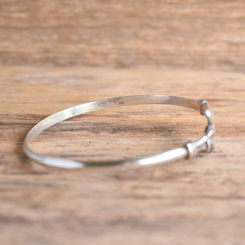 Twin Snake Sterling Silver Bangle